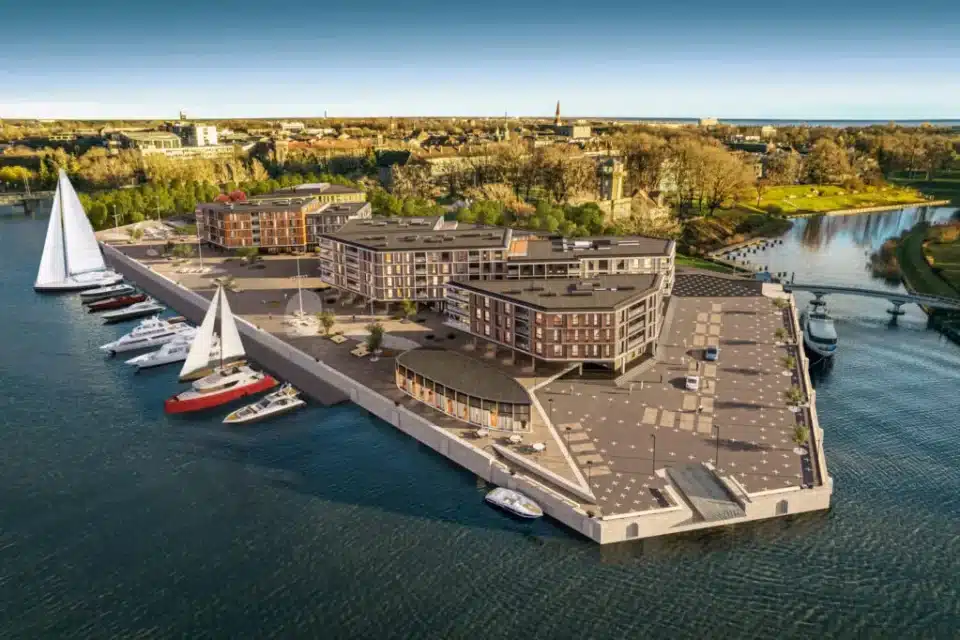 Pärnu Vanasadama kvartali kinnisvaraarenduse eskiis.