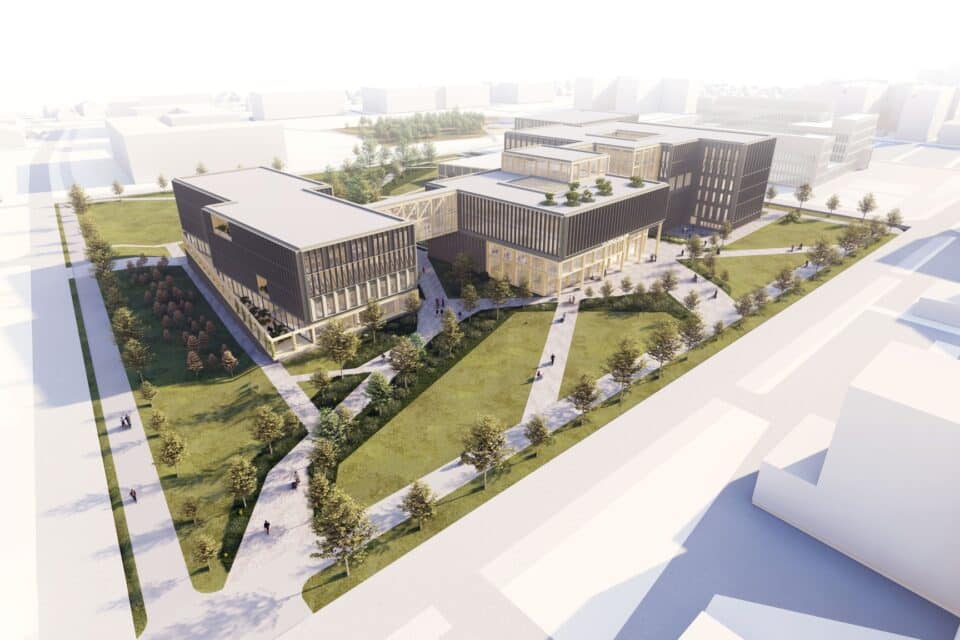 Maarjamõisa väljale Tartu Ülikooli uue õppe- ja teadushoone rajamiseks korraldatud arhitektuurikonkursi võidutöö. Kui kõik läheb plaanikohaselt, siis 2026. aastal saavad uues hoones hakata tegutsema ülikooli tehnoloogia-, molekulaar- ja rakubioloogia, farmaatsia ja bioinseneeria instituudid.