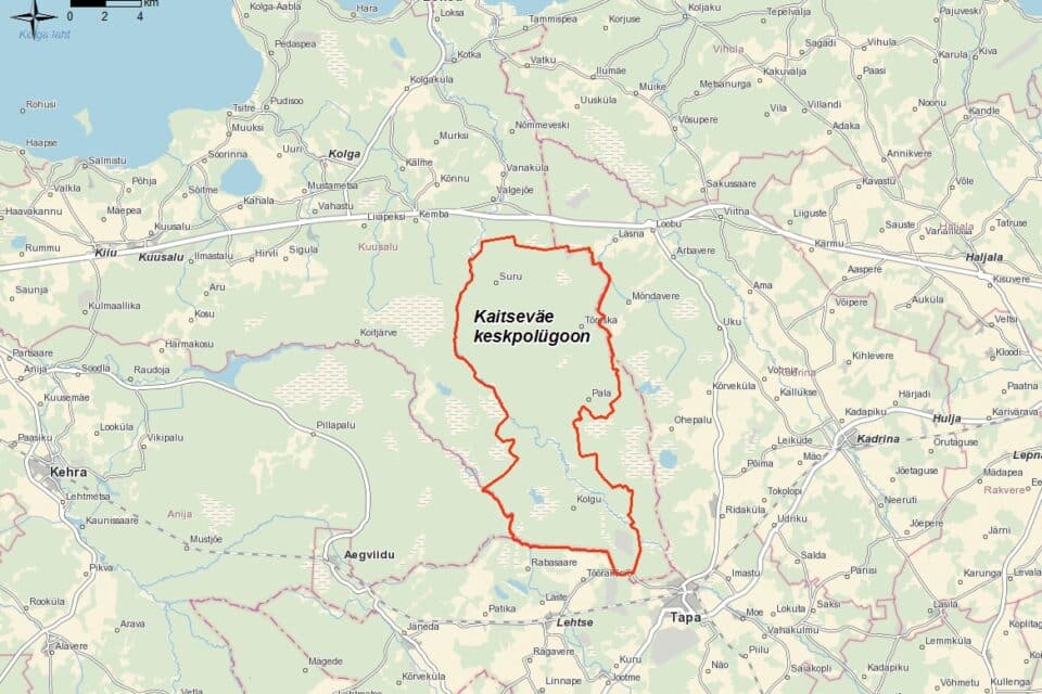 Kaitseväe keskpolügoni asukoht kaardil.
