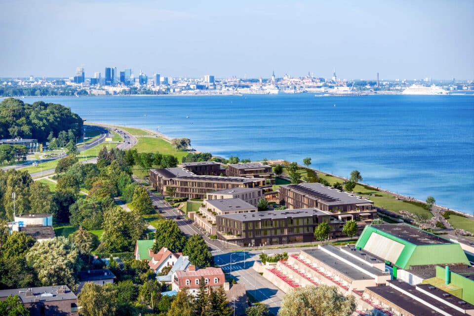Tallinna panoraam ja Regati puiestee 3D-eskiis.