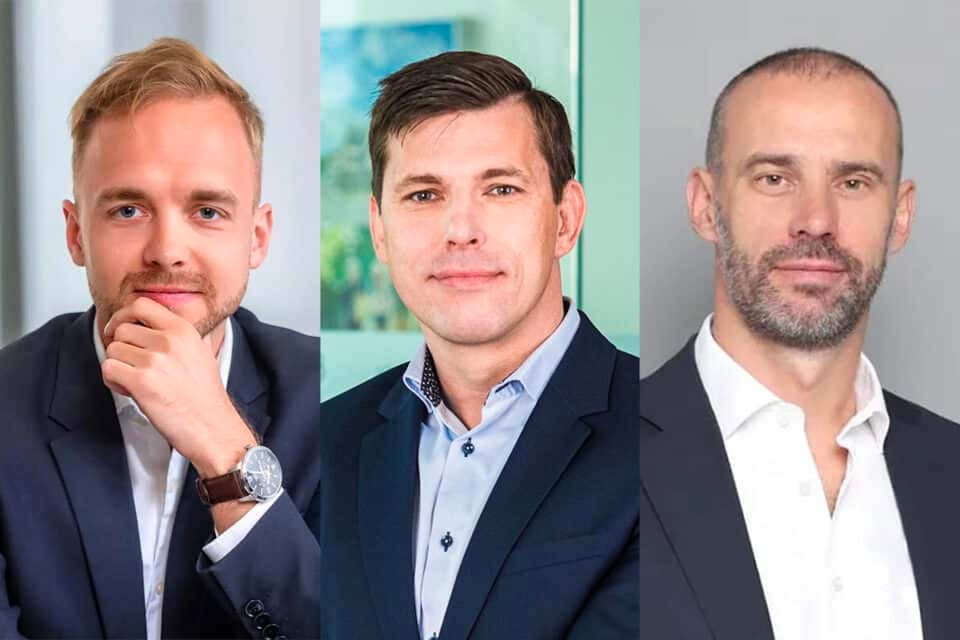 Kinnisvaraarendajate juhid: Miko Niinemäe Arco Varast, Taavi Soorm Bonavast ja Martin Tamme Invegost.