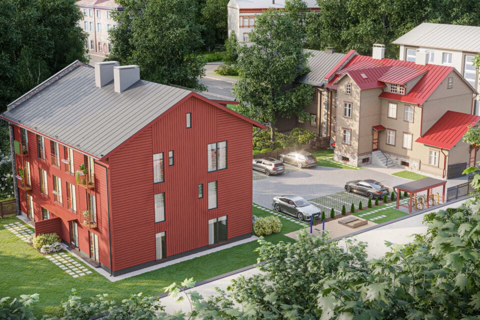 Tänavapoolne maja  rekonstrueeritakse ning hoovisisene ehitatakse nullist.