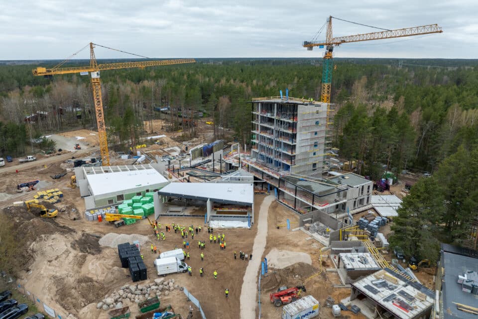 Uusküla loodusspaahotelli ehitus.