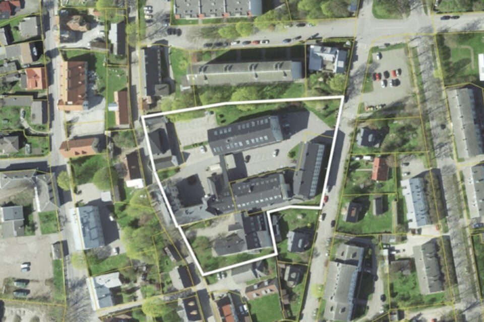 Kuressaare Ametikooli kinnistud võistlusülesande skeemil.