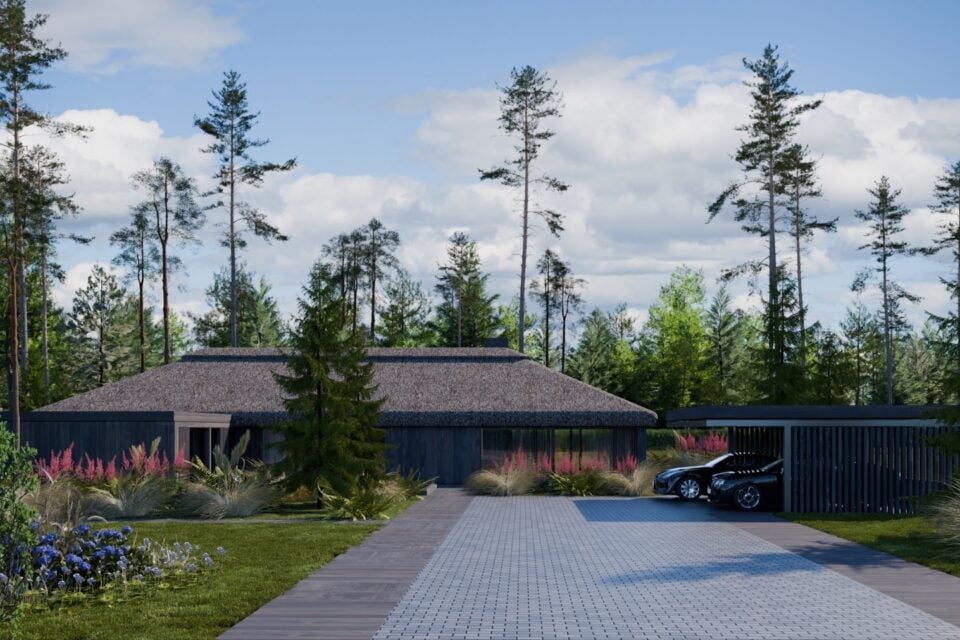 Osa arendusest on metsaservas, kuid enamik maju tuleb rannaniidule, kus läheduses on vähe puid, mis rookatusele halvasti võiks mõjuda.