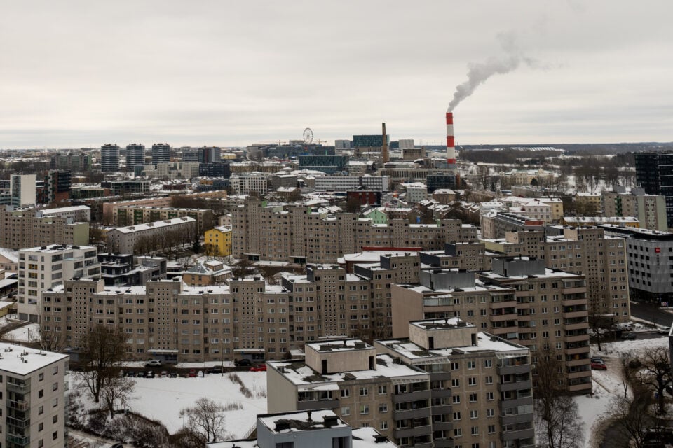 Vaade Keldrimäe asumile Arteri katuseterrassilt.