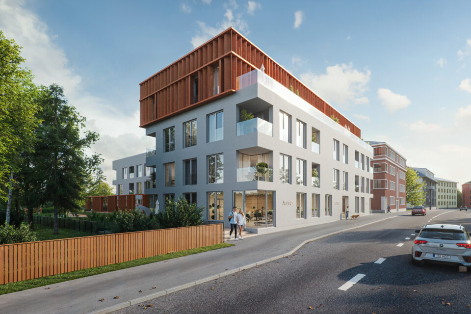 Tartusse kerkib 22 korteriga elamu.