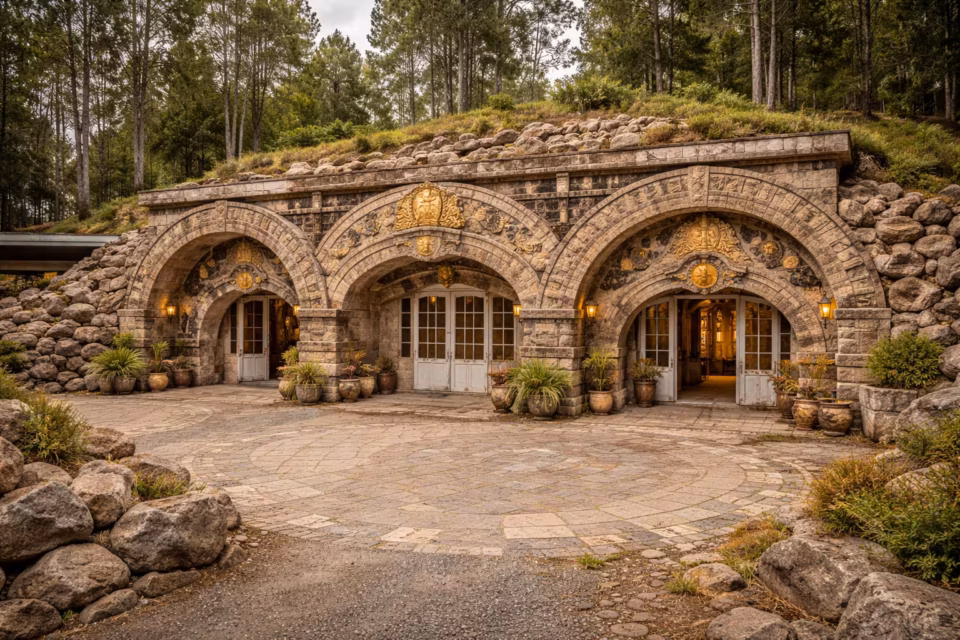 Arendaja tehisaru abil loodud visuaal elurajooni rajatud elamust.