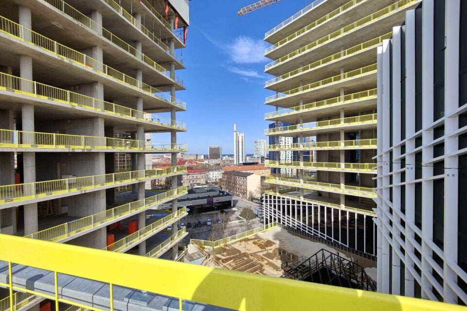 Vaade Arteri kvartali ehitusele 2023. aastal.