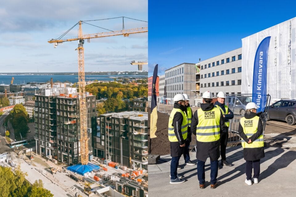 Kaks maja, sarnane nimi: vasakul Endoveri Volta SKAI, paremal Sisekaitseakadeemia ühiselamu SKAY.